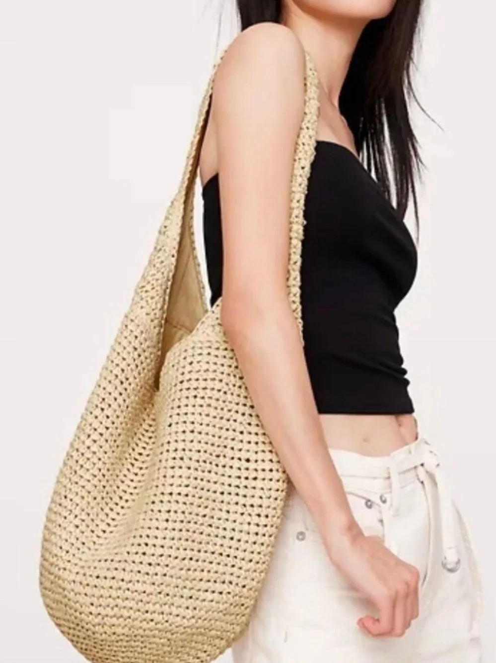 Banana Republic Raffia Tote, Natural.